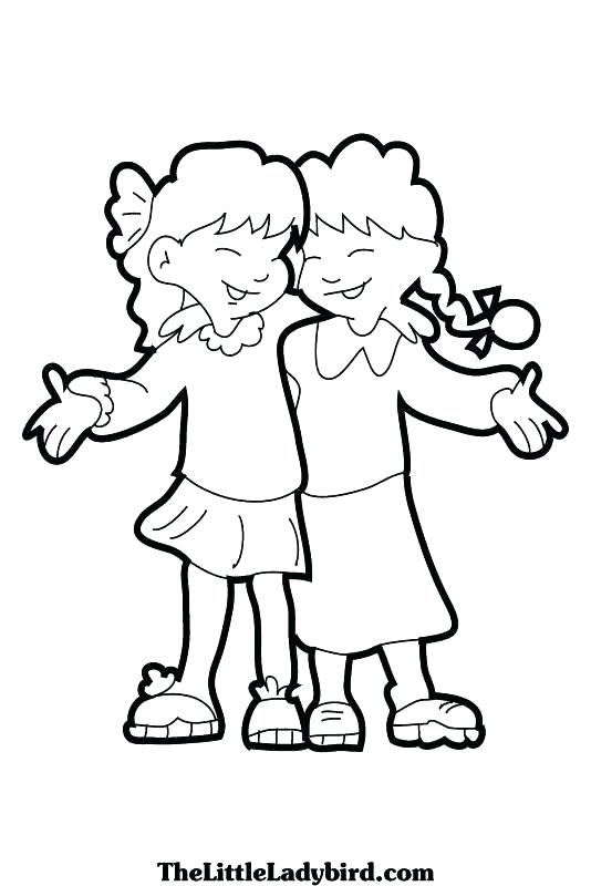 534x800 Friendship Coloring Pages Free Friend Coloring Pages Best Friends