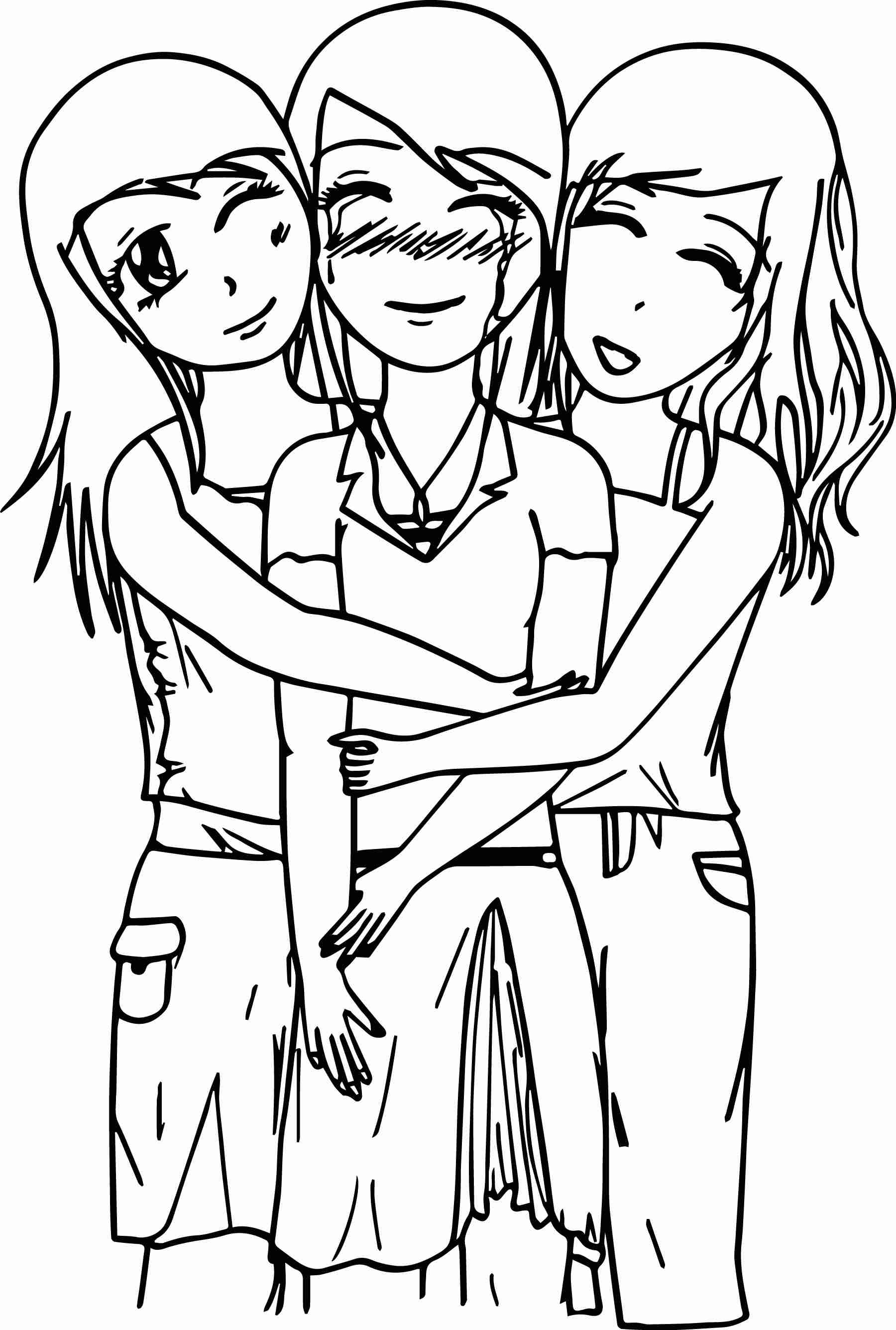 1800x2671 Unparalleled Coloring Pages Showing Friendship Best Friend