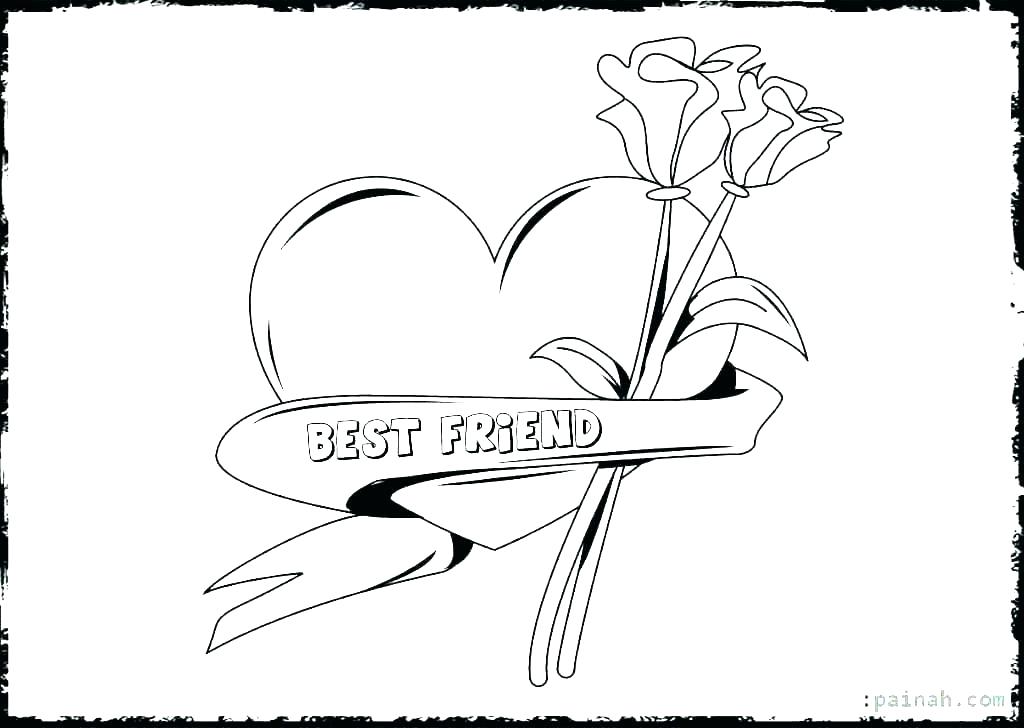 1024x728 Friendship Coloring Page