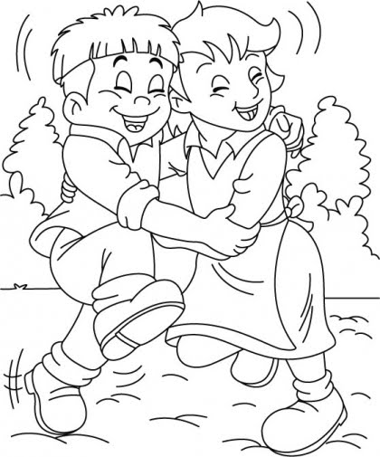 420x505 Free Coloring Pages Friendship Day Coloring Pages Printable