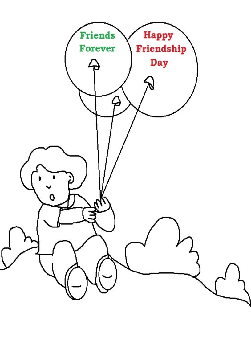 815x1100 Friendship Day Printable Coloring Page For Kids