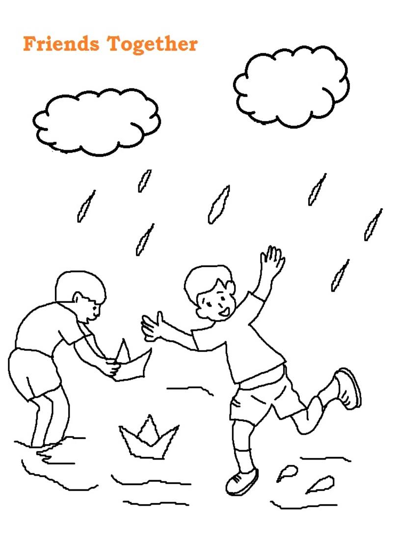 815x1100 Friendship Day Printable Coloring Page For Kids