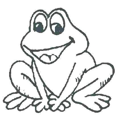 411x430 Coloring Pages Frog Cartoon Frog On Lily Pad Coloring Pages