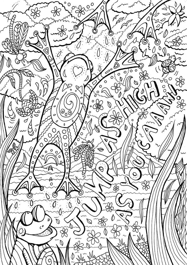 709x1002 Frog Coloring Page