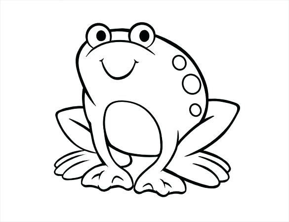 585x449 Frog Coloring Pages For Preschoolers Frog Color Pages Free