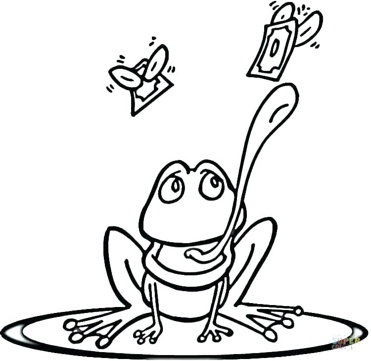 750x729 Coloring Page Of A Frog Leap Frog Coloring Pages Frog Color Pages