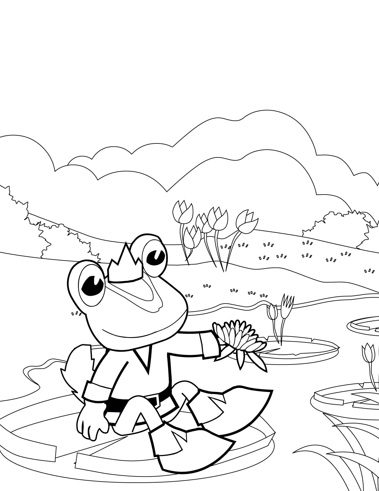 1275x1650 The Frog Prince Coloring Page