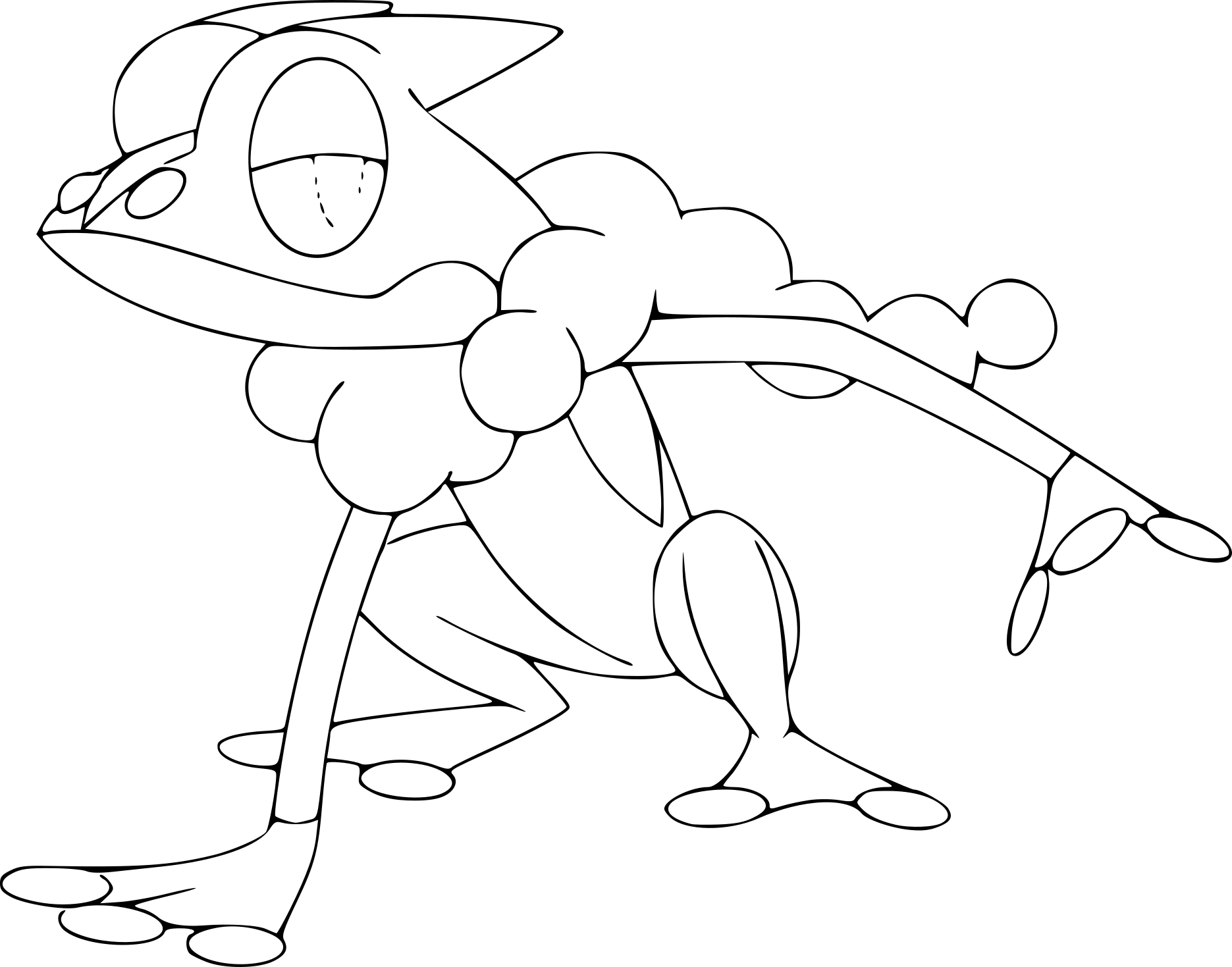 1871x1469 Pokemon Frogadier Coloring Page