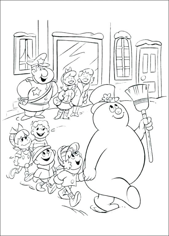 550x770 Frosty The Snowman Colouring Pages Kids Coloring Snowman Color