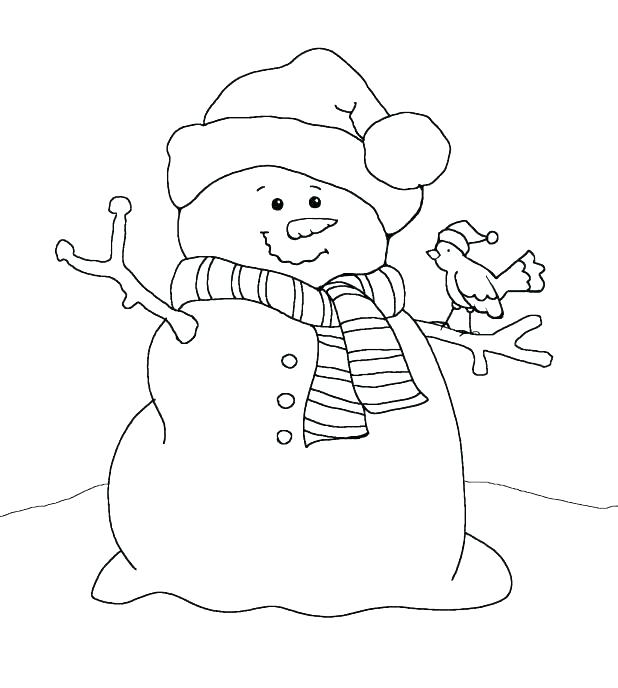 618x688 Frosty Coloring Pages Snowman Colouring In Cute Snowman Coloring