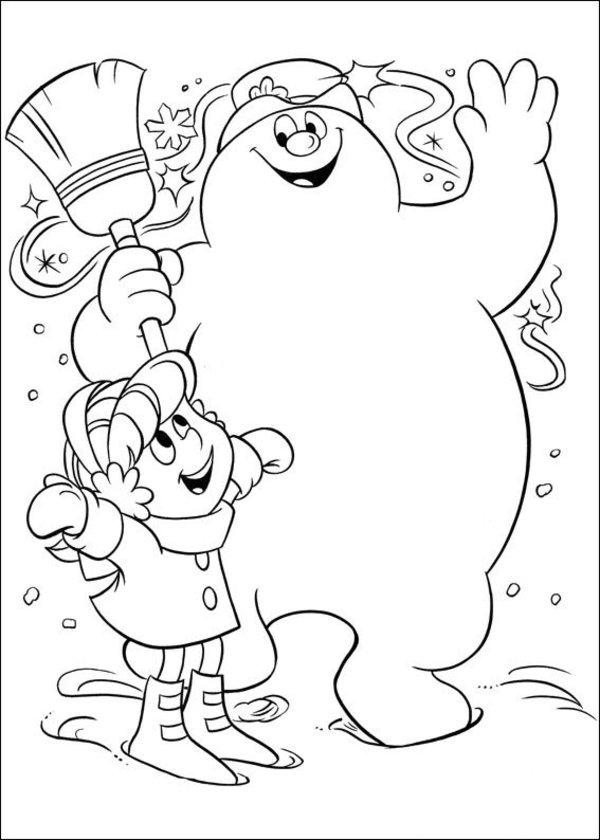 600x840 Frosty The Snowman Christmas Coloring Pages
