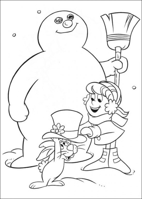550x770 Frosty The Snowman Coloring Pages To Print Free Printable Frosty