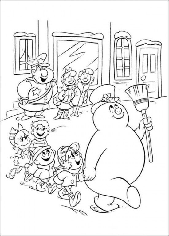 550x770 Printable Coloring Pages Of Frosty The Snowman Picture