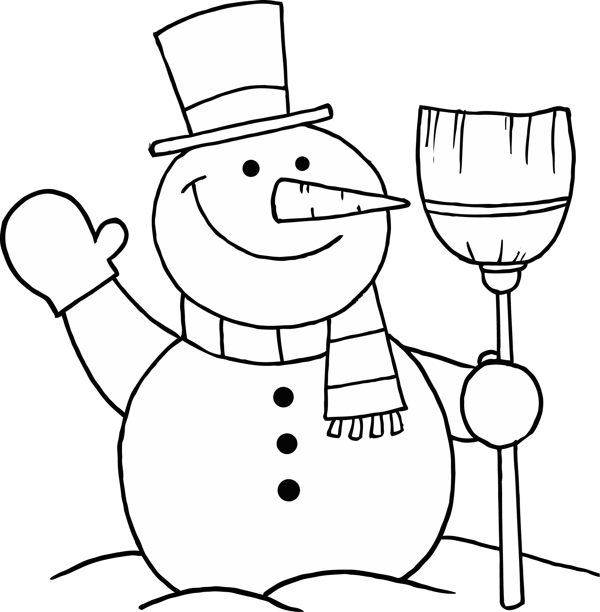 1992x2034 Frosty Snowman Coloring Page Free Printable Pages For Kids Adults
