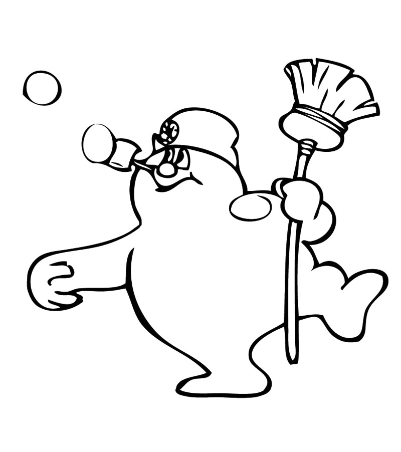 800x902 Frosty Snowman Coloring Pages