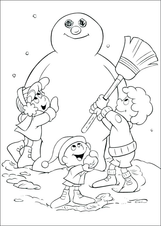 550x770 Frosty Snowman Coloring Page Snowman Coloring Page Frosty