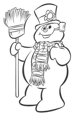 258x400 Snowman Coloring Pages For Kids