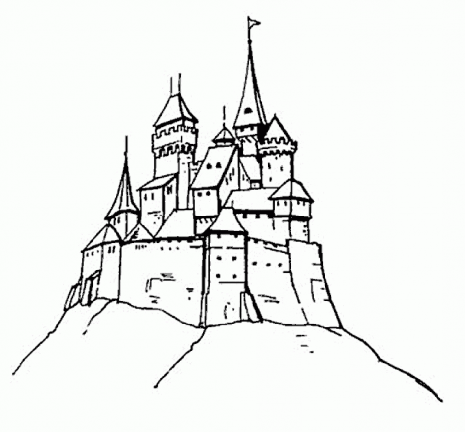 940x872 Hd Elsa Castle Frozen Coloring Pages Drawing