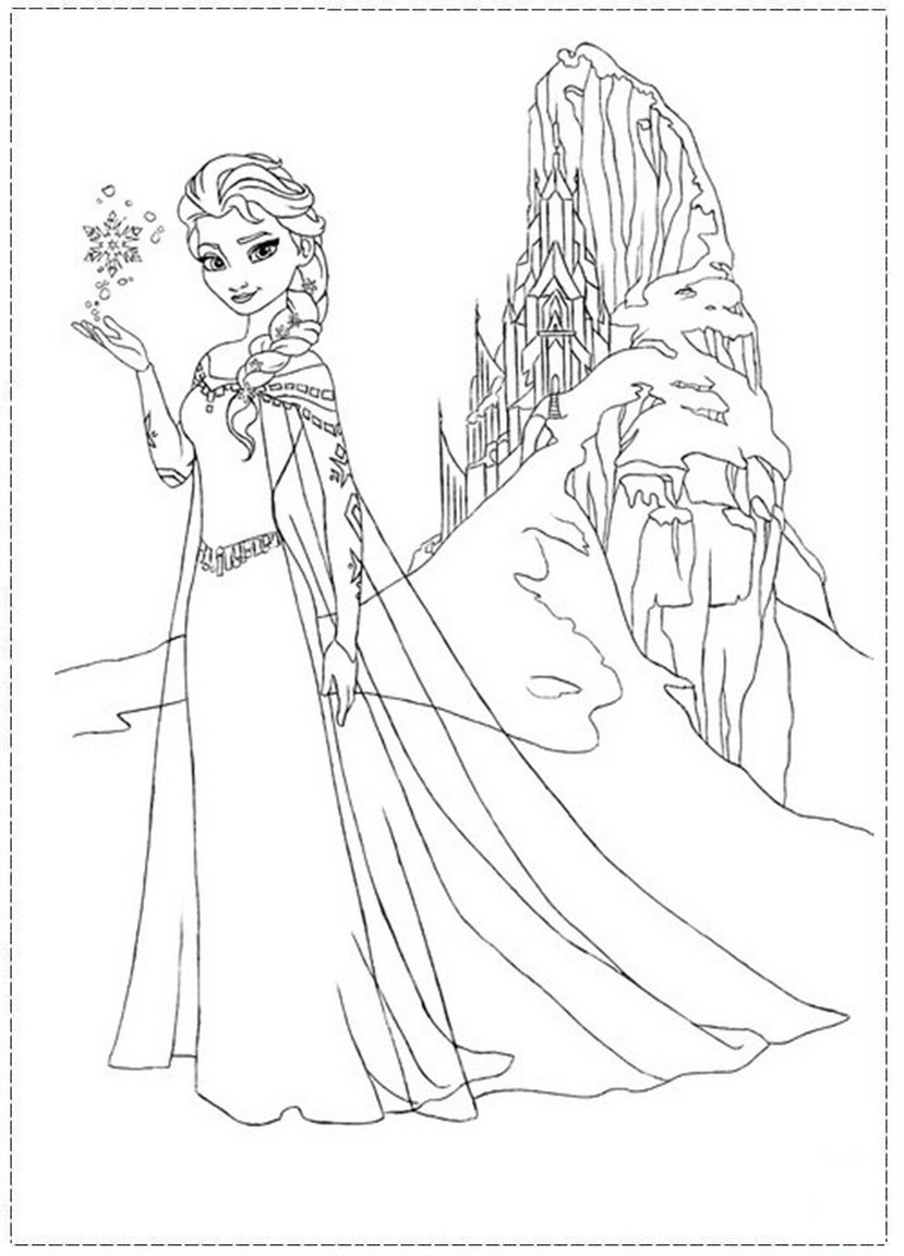 829x1152 Elsa Coloring Pages Castle Elsa And Her Ice Castle Frozen