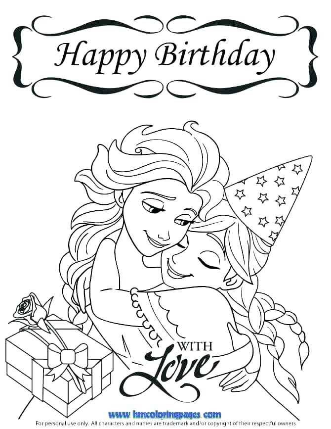 670x867 Happy Birthday Grandma Coloring Page Birthday Card Coloring Pages