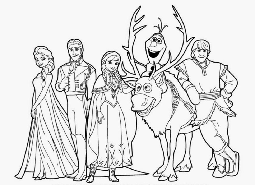 896x650 Frozen Coloring Pages All Characters Disney Frozen