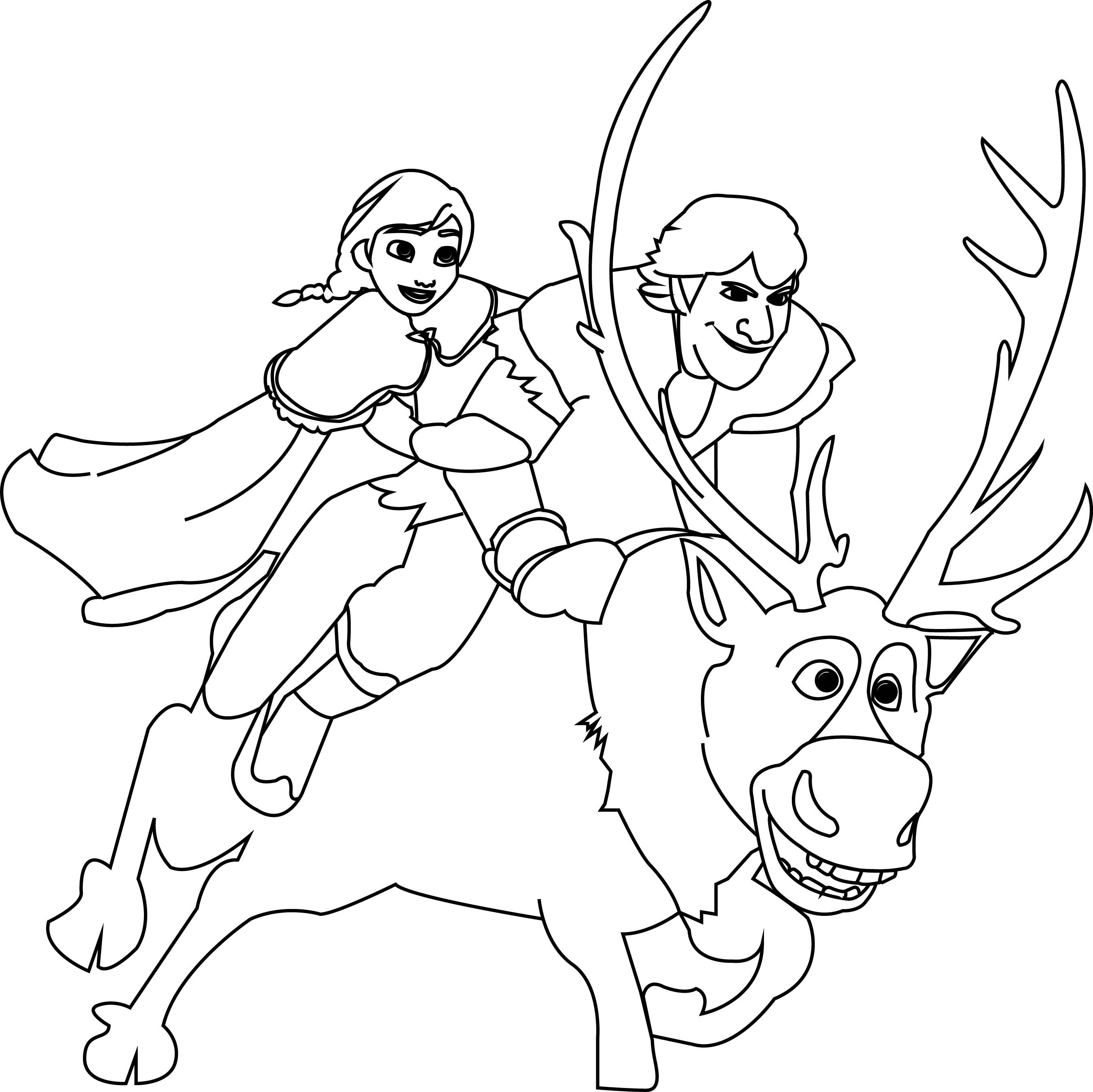 2704x2703 New Frozen Coloring Pages Anna And Kristoff Family