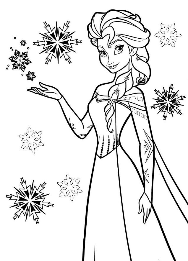 Frozen Coloring Pages Elsa Face at GetDrawings | Free download