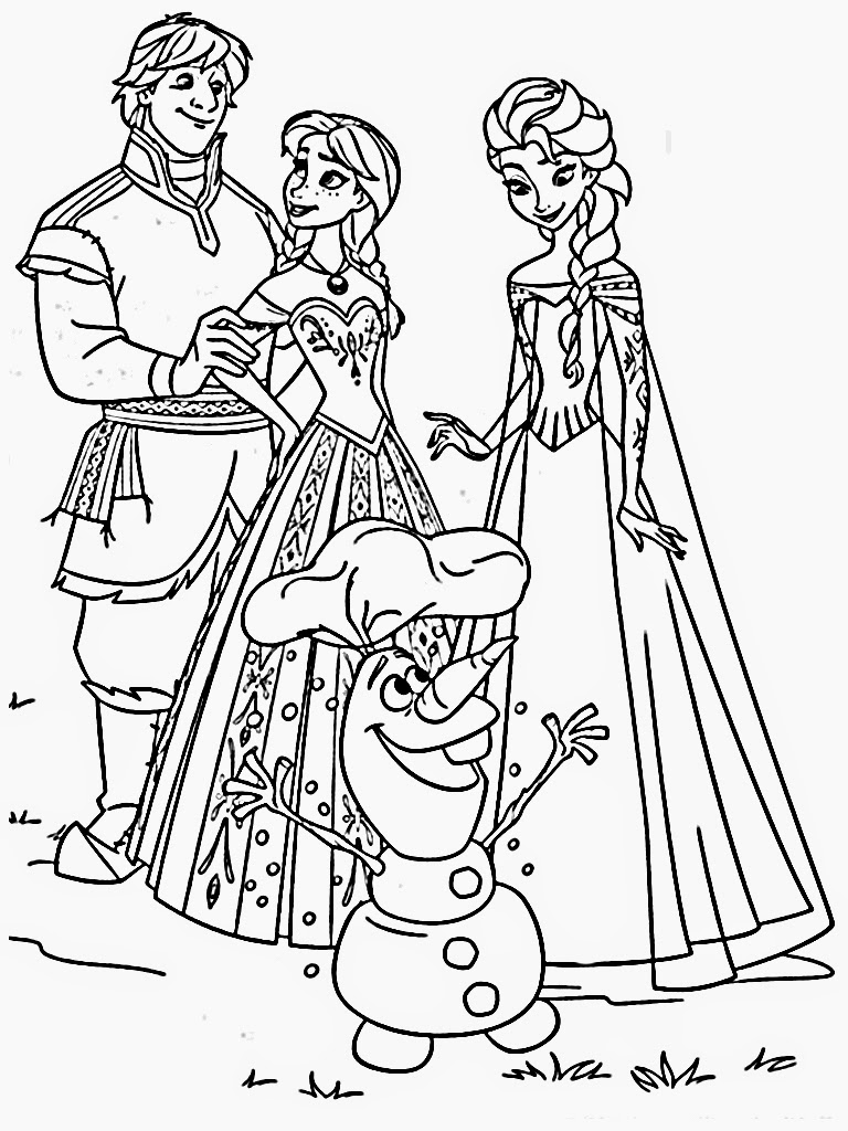 768x1024 Downloads Frozen Coloring Pages Images