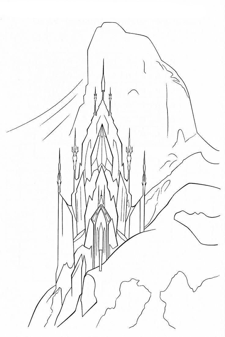 736x1099 Frozen Coloring Pages Ice Castle Coloring Page Fun