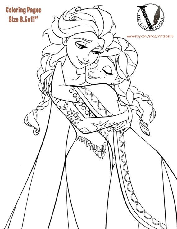 570x738 Disney Frozen Coloring Pages