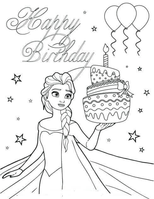 489x633 Free Printable Happy Birthday Coloring Pages
