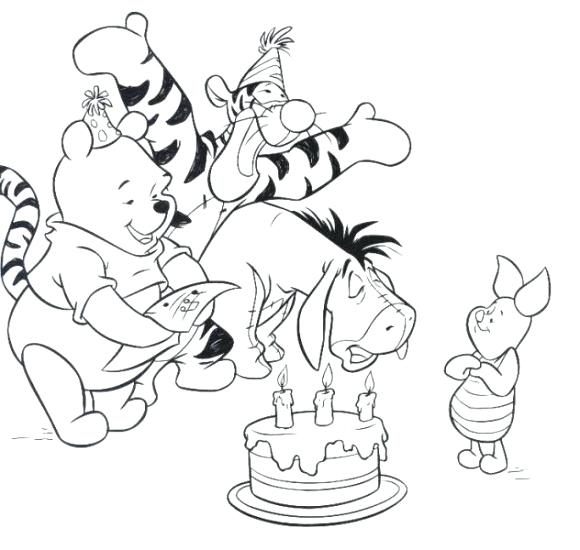 580x550 Happy Birthday Coloring Pages Disney Birthday Coloring Pages Happy