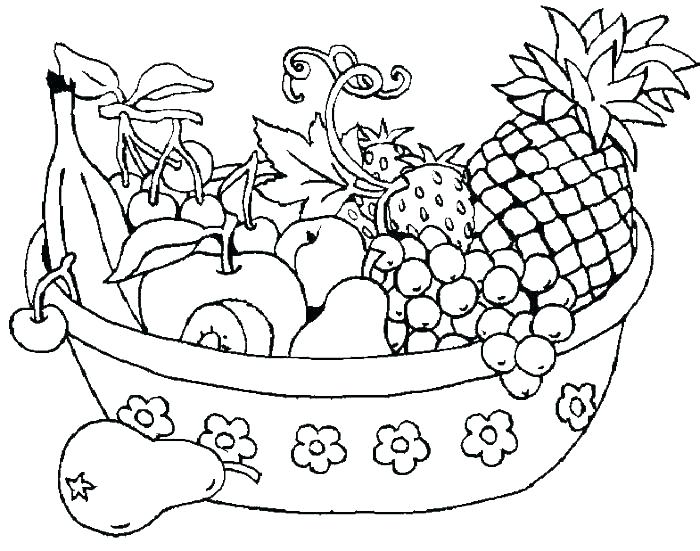 700x551 Fruits And Veggies Coloring Pages