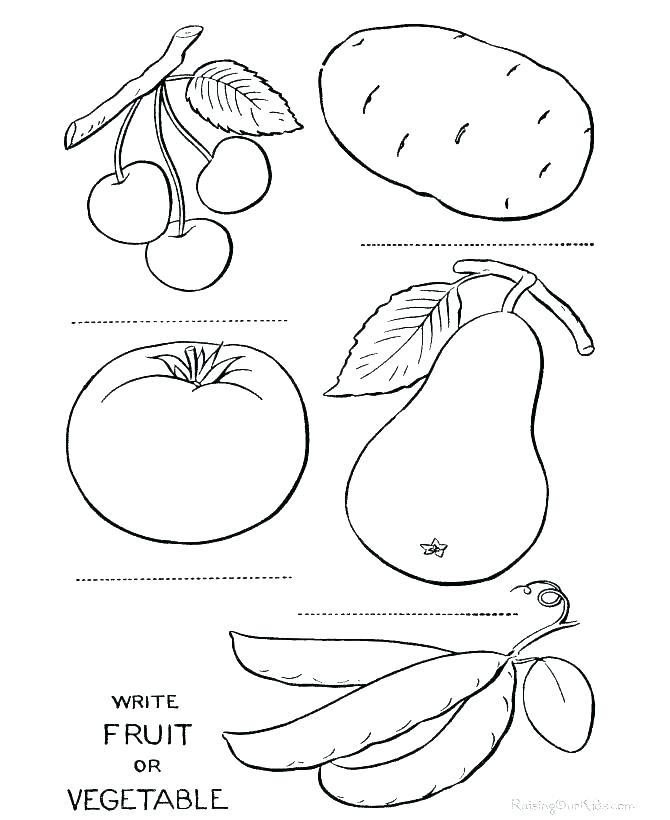 670x820 Vegetables Coloring Pages