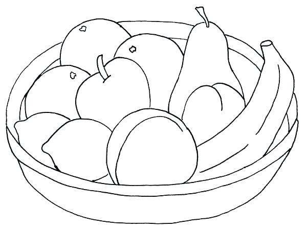 600x450 Fruit Basket Colouring Pages