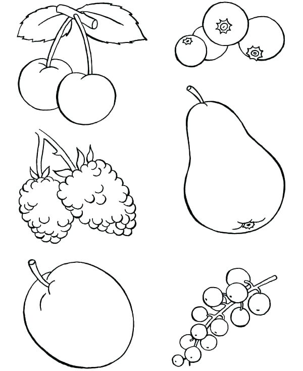 600x734 Fruit Coloring Sheet