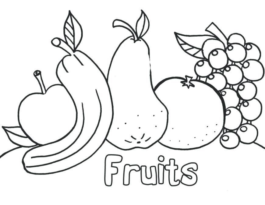 870x673 Fruit Basket Coloring Pages Free Printable Fruit Coloring Pages