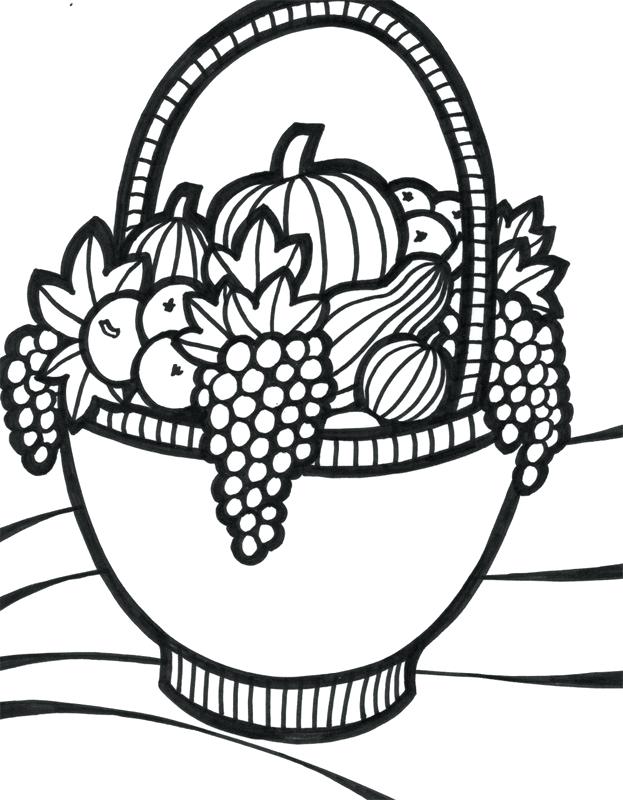 623x800 Fruit Basket Coloring Pages Fruit Basket Coloring Page Free
