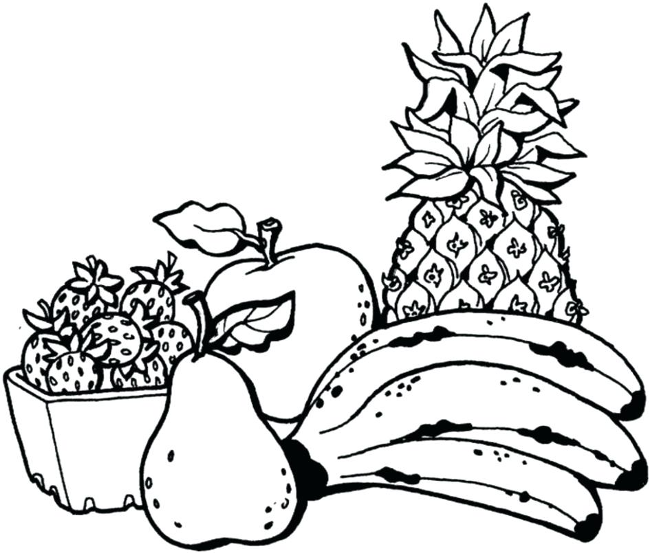 945x805 Fruit Coloring Page Fruit Coloring Pages Fruit Basket Coloring