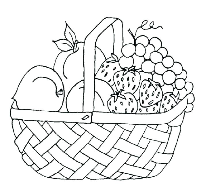 699x650 Fruit Basket Coloring Pages
