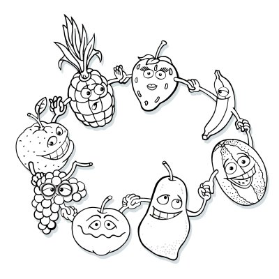 400x400 Fruit Coloring Pages Hd Coloring Pages