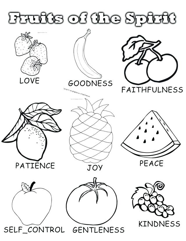 640x828 Fruits Coloring Pages Fruit Of The Spirit Pdf Coloring Collection