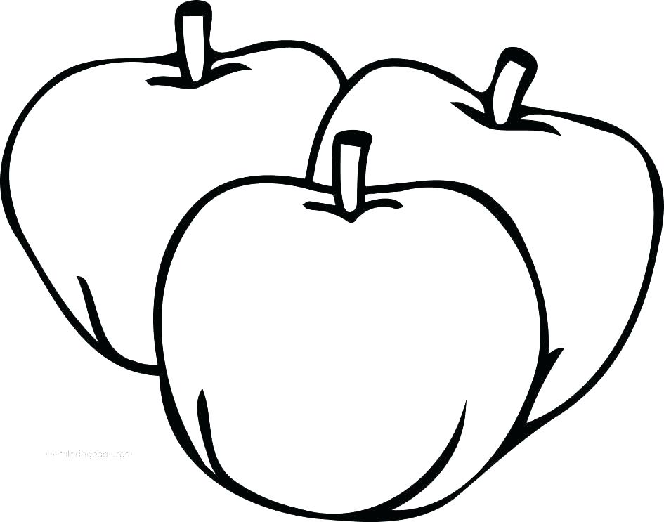 945x743 Apple Coloring Page Coloring Page Of An Apple Fruits Coloring