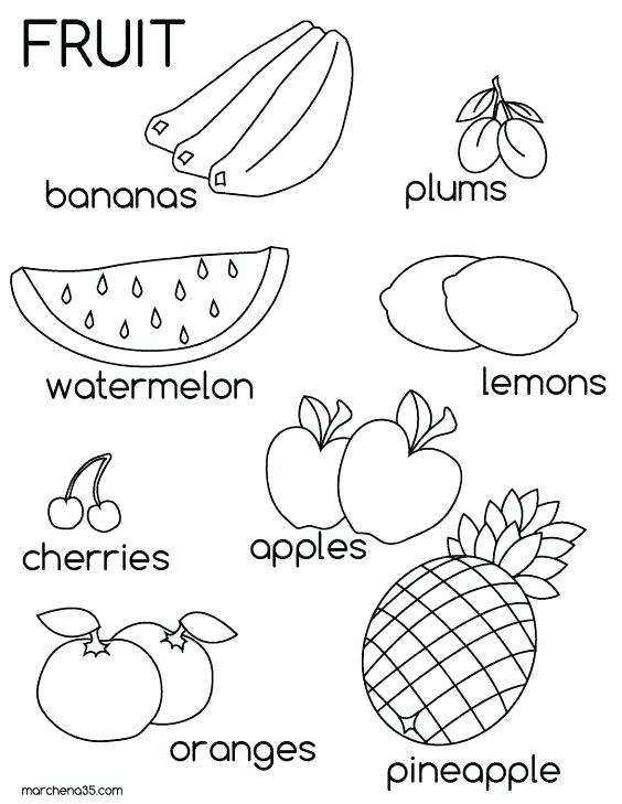564x729 Coloring Page Spectacular Fruits Coloring Pages