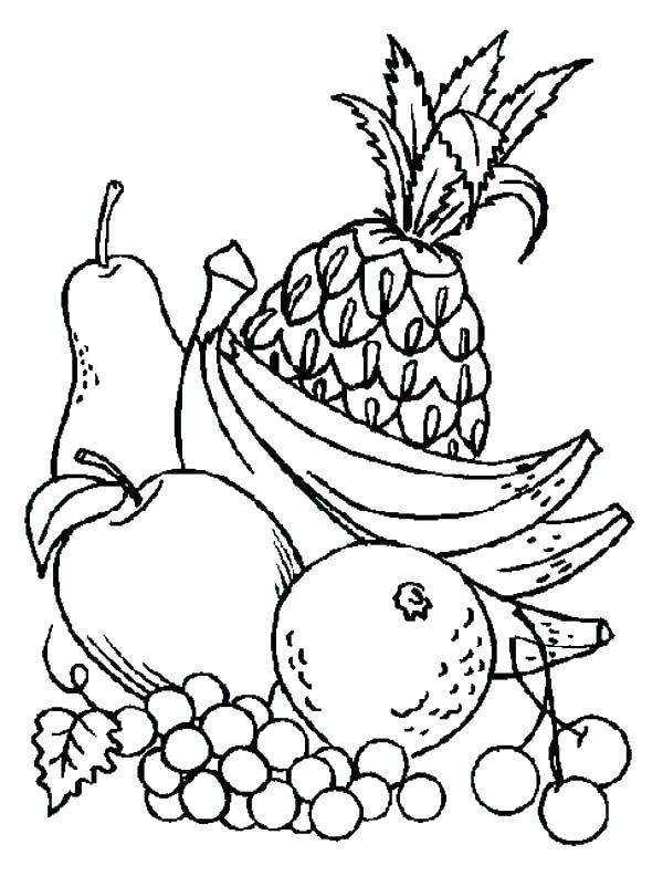 600x792 Coloring Pages Fruits Fruit Coloring Pages Fruit Color
