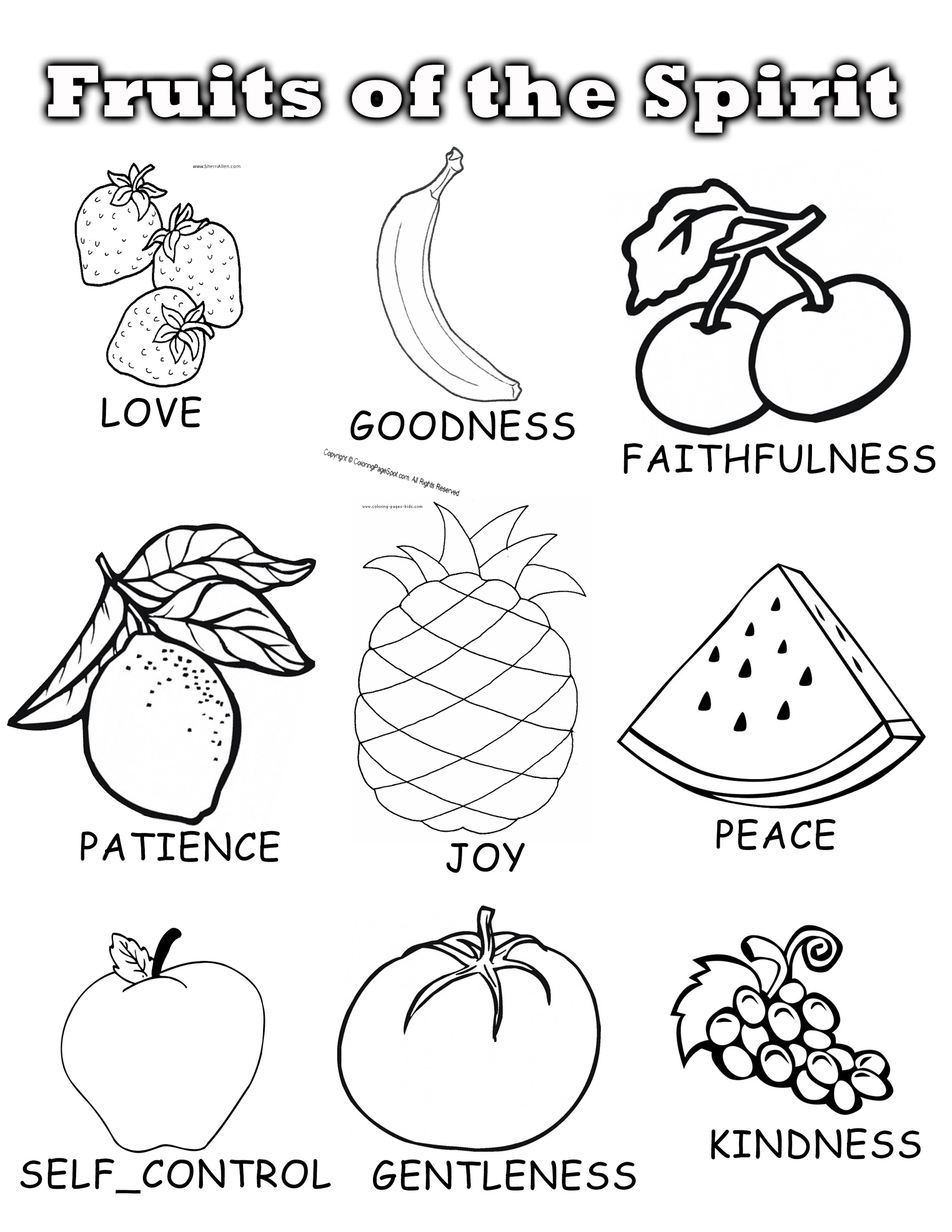 1978x2560 Fruit Of The Spirit Coloring Page