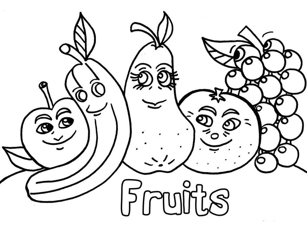 1024x792 Fruit Salad Coloring Page Coloring Pages