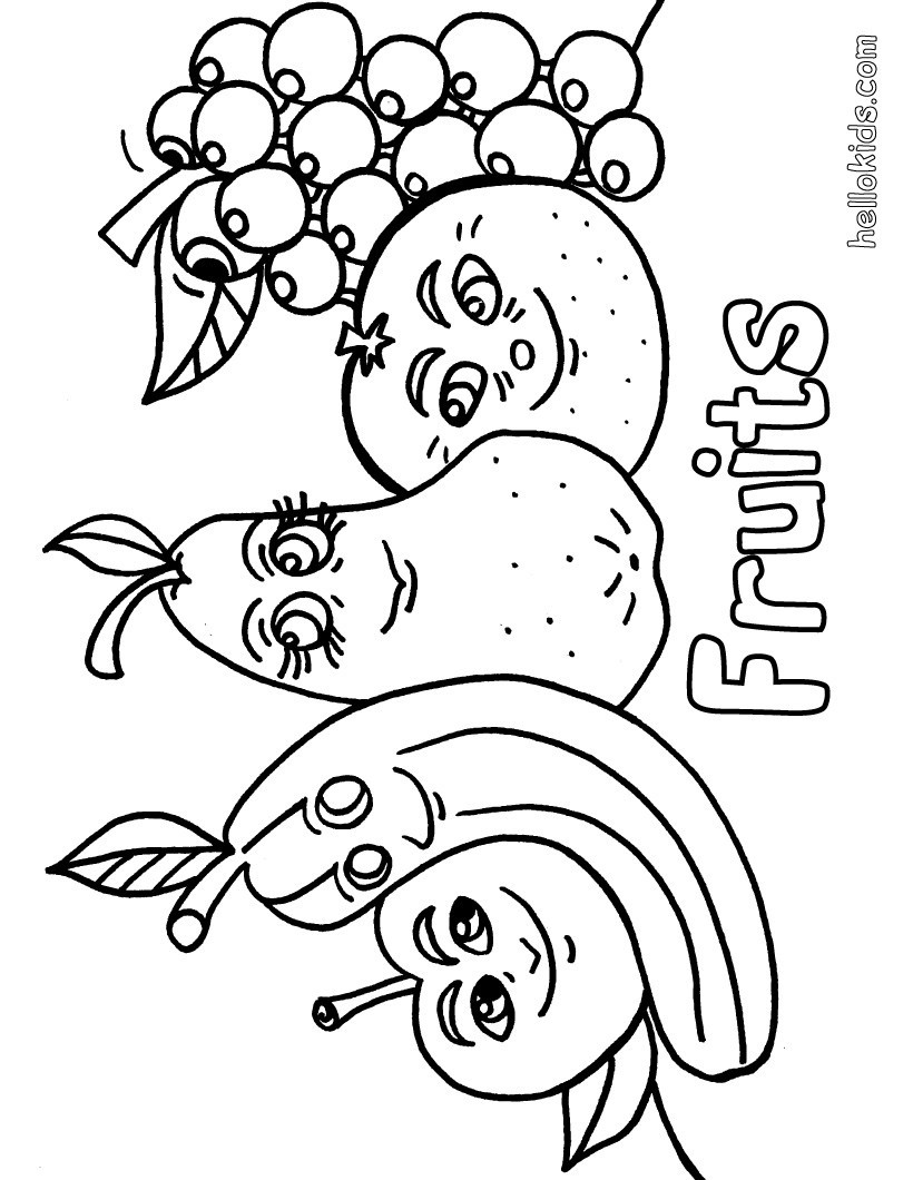 820x1060 Fruit Salad Coloring Pages Download And Print For Free Beautiful