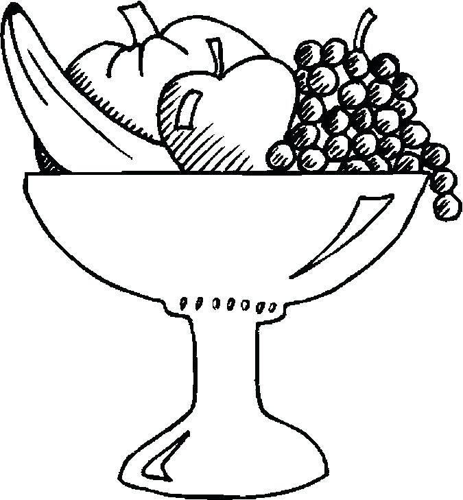 675x729 Fruit Salad Coloring Page