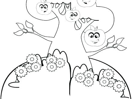 440x330 Free Apple Coloring Pages Apple Tree Coloring Page Apple Printable